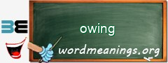 WordMeaning blackboard for owing